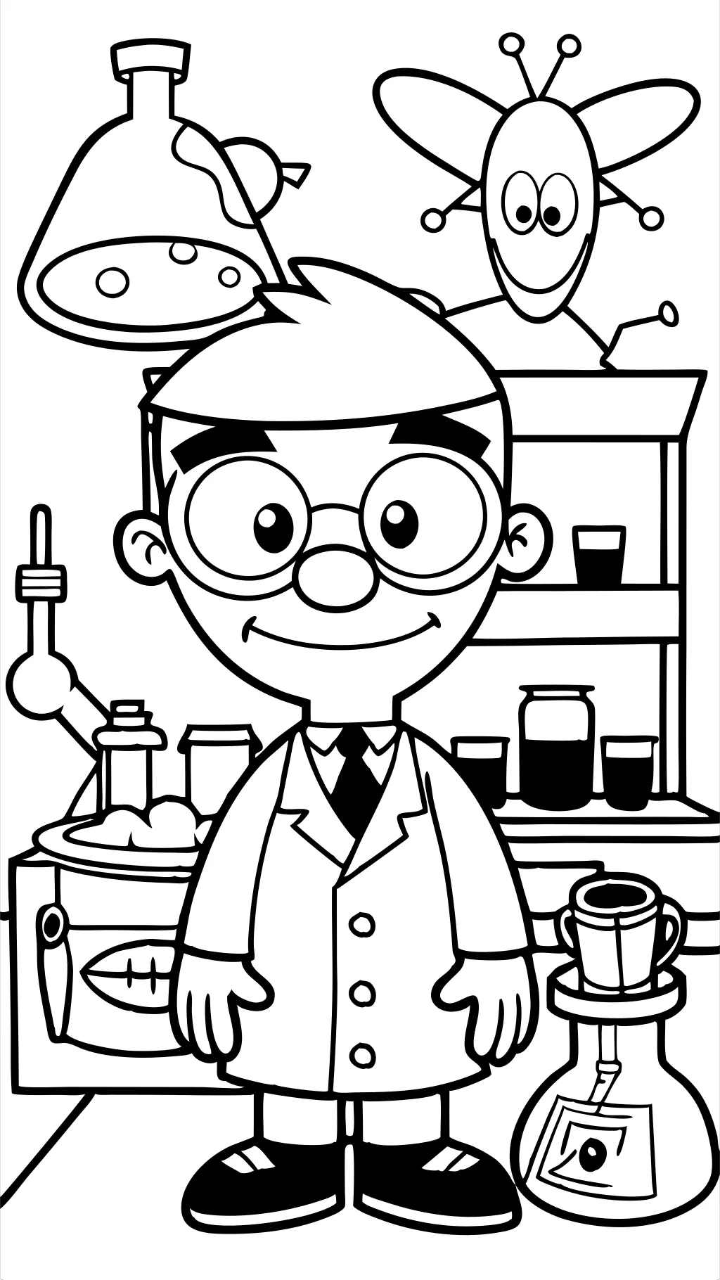 coloriages de laboratoire de Dexter